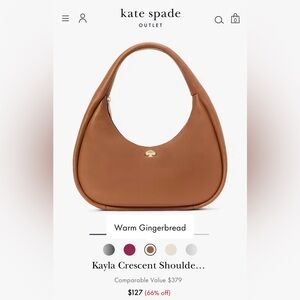Kate Spade Kayla Crescent Shoulder Bag and Kayla Small L Zip Wallet